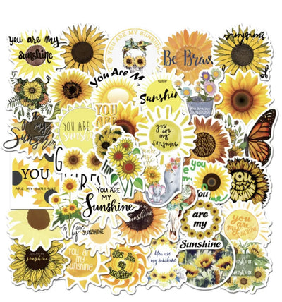 Sunflowers Skateboard Stickers | Sunflower Stickers | Milky Panda 