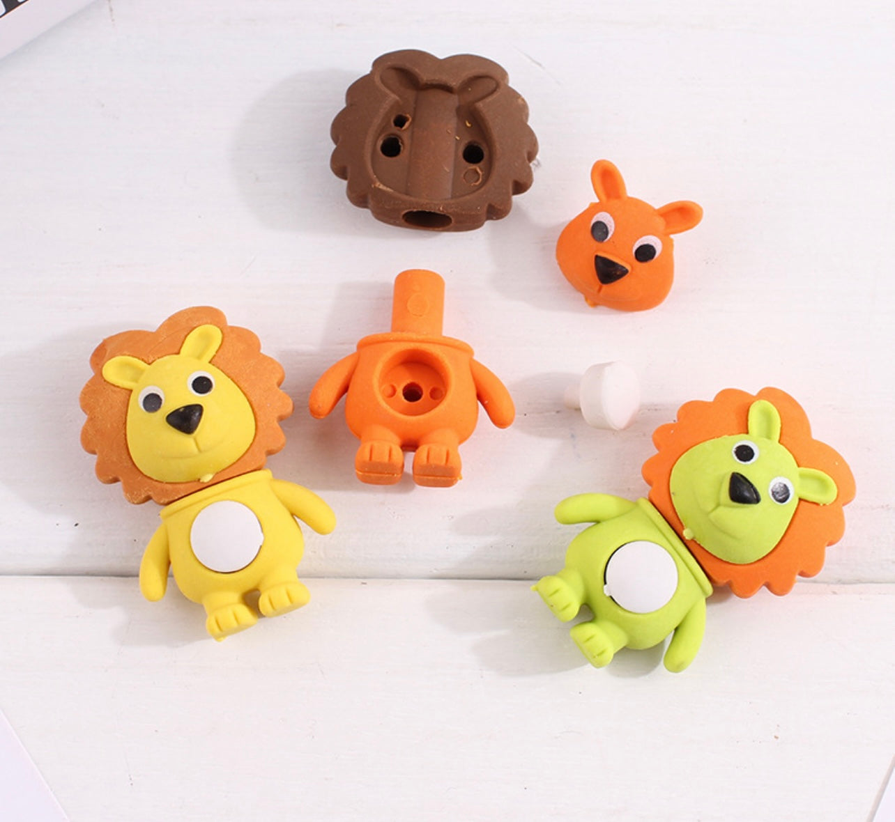 Lion Plastic Eraser | Lion Erasers | Eraser Lion | Milky Panda