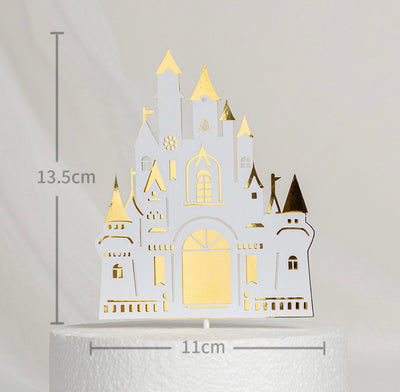 Castle cake topper decoration set - Milky Panda