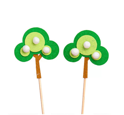 Tree plants cake topper decoration - Milky Panda