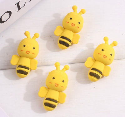 4 Pcs Bee Erasers | Bee Erasers | Milky Panda 