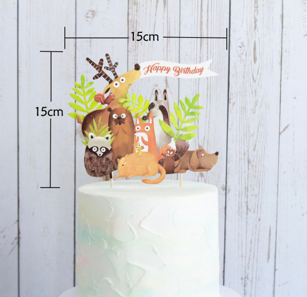 Animal cake topper decoration set - Milky Panda