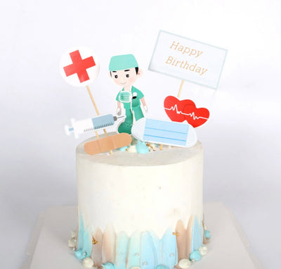 Doctor themed cake topper decoration set - Milky Panda