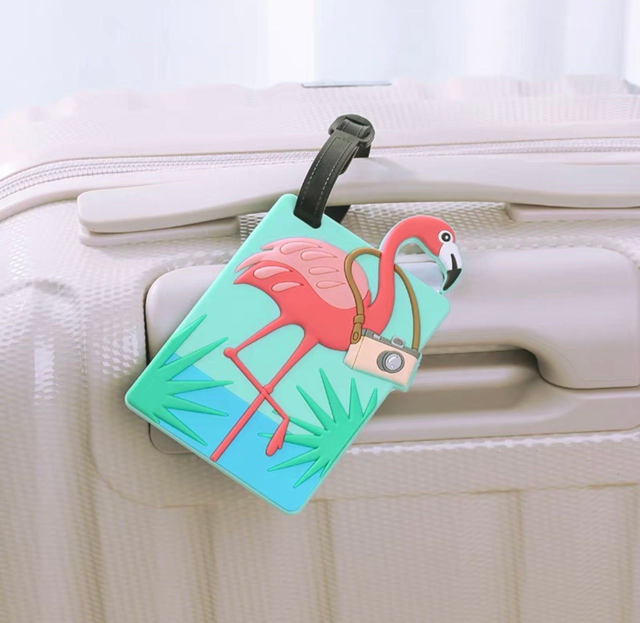 Flamingo luggage tag - Milky Panda