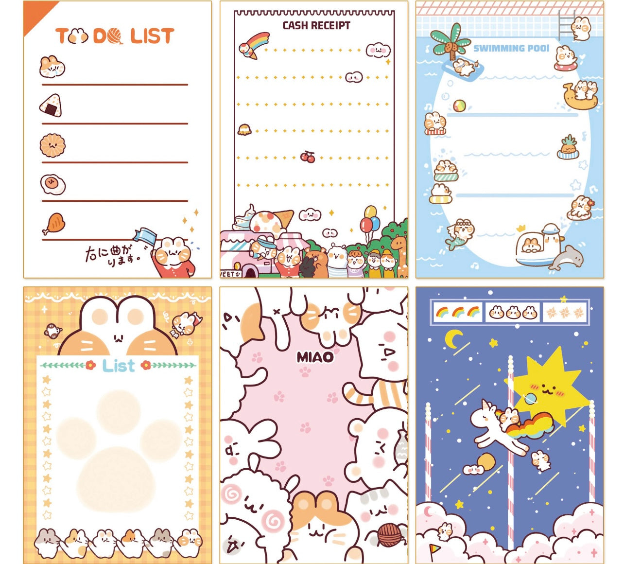 Kawaii memo notes