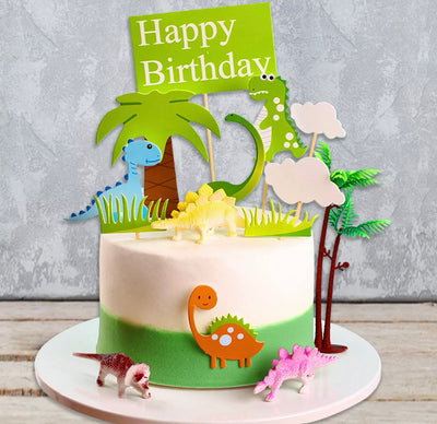 Dinosaur cake topper decoration set - Milky Panda