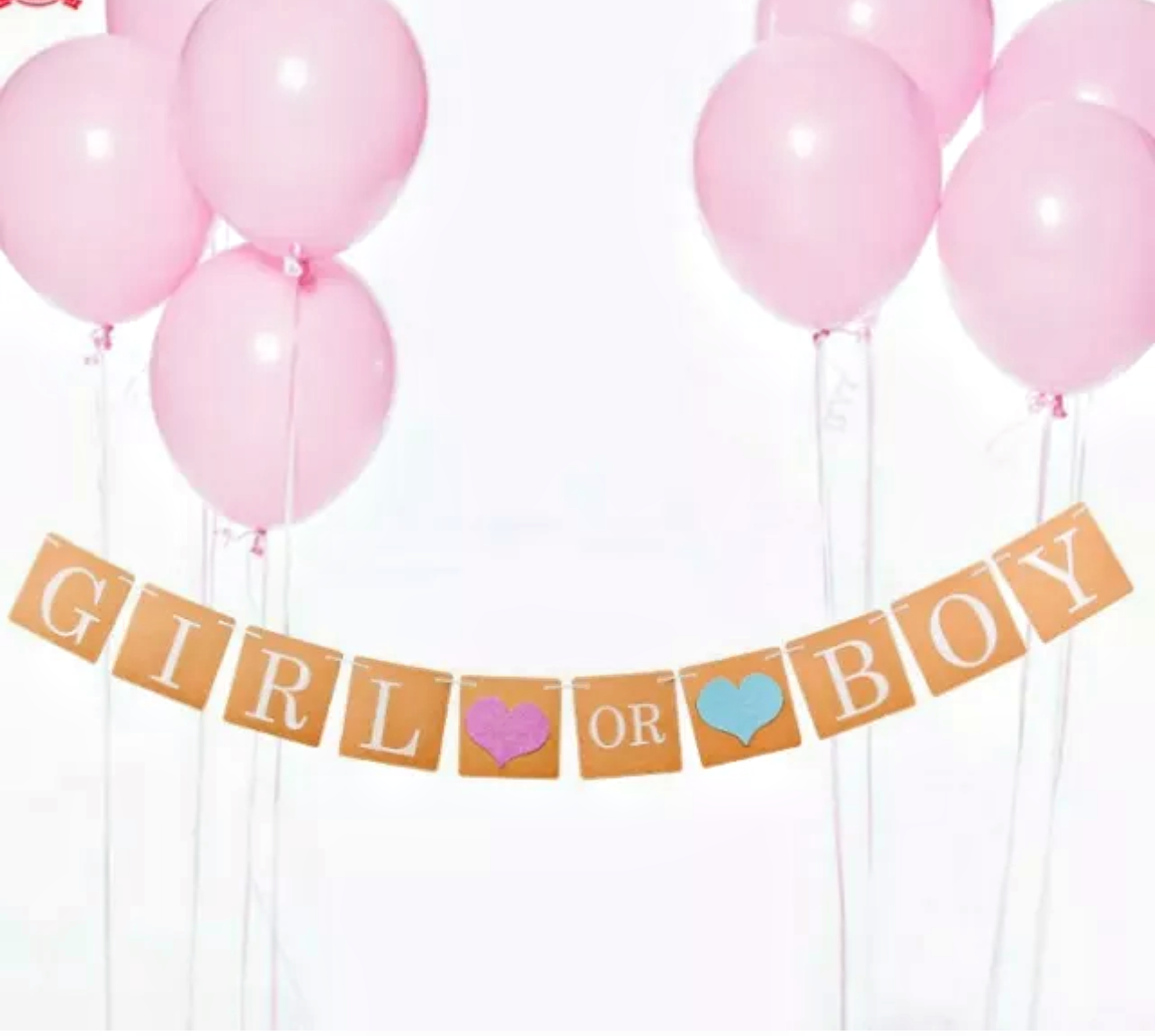 Baby Gender Reveal Party Banner