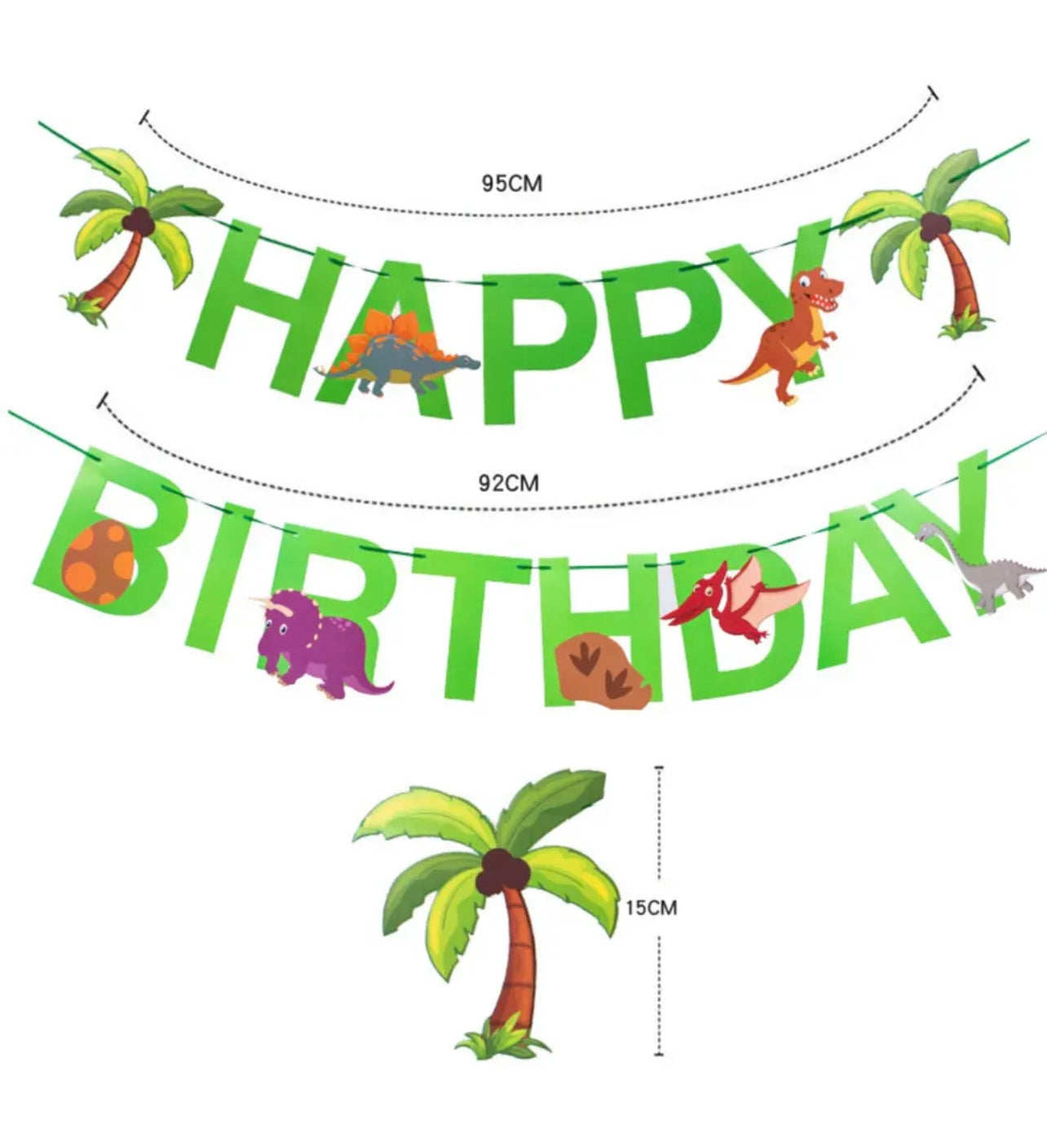 Dinosaur Jungle Birthday Banner