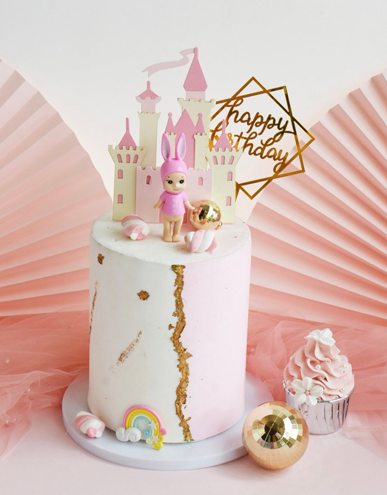 Castle cake topper decoration set