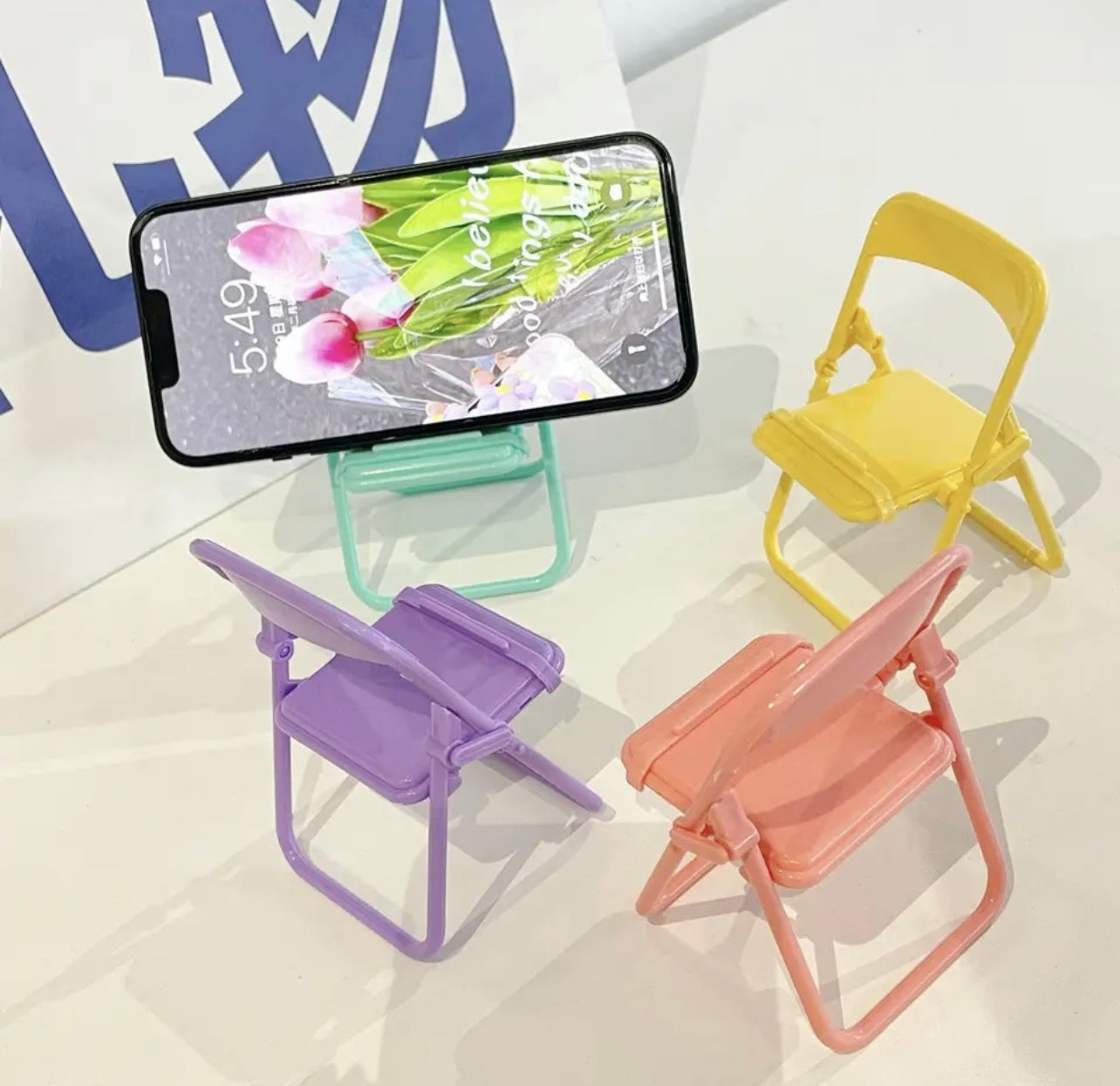 Portable Mini Phone Chair - Milky Panda