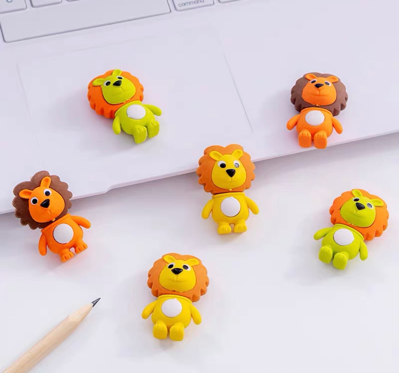 Lion Plastic Eraser | Lion Erasers | Eraser Lion | Milky Panda